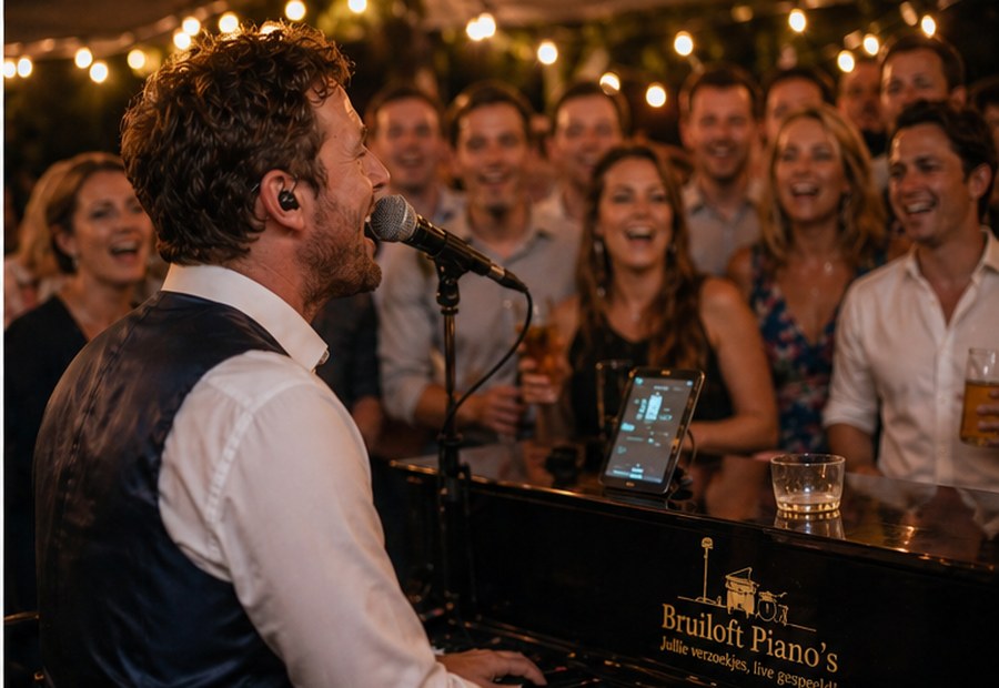 Piano entertainment tussen de gasten
